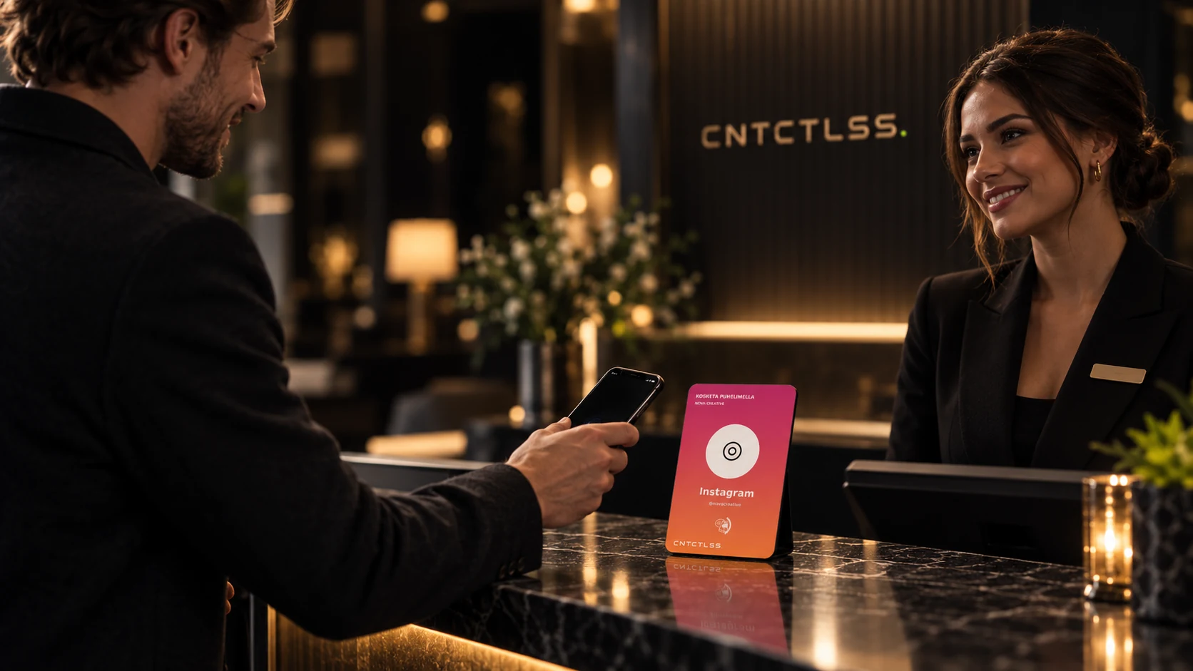 CNTCTLSS Social Card asiakaskohtaamisessa